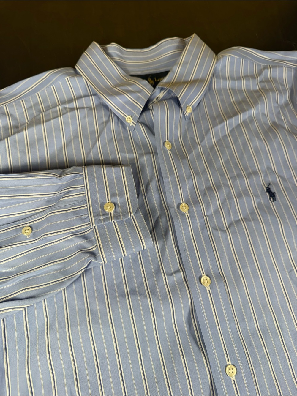 Polo Ralph Lauren Men's Classic Fit Striped Button Down Shirt XXL Blue